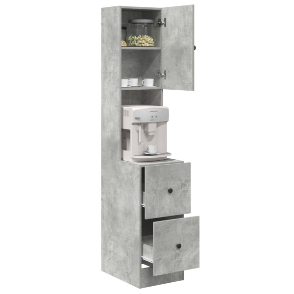 Gabinete de Cocina Gris Concreto 35x50x180 cm Madera Manufacturada M 3