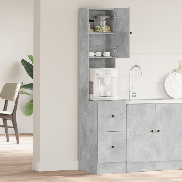 Gabinete de Cocina Gris Concreto 35x50x180 cm Madera Manufacturada M 5