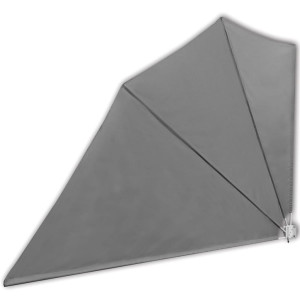 Toldo lateral plegable de balcón gris 160x240 cm H