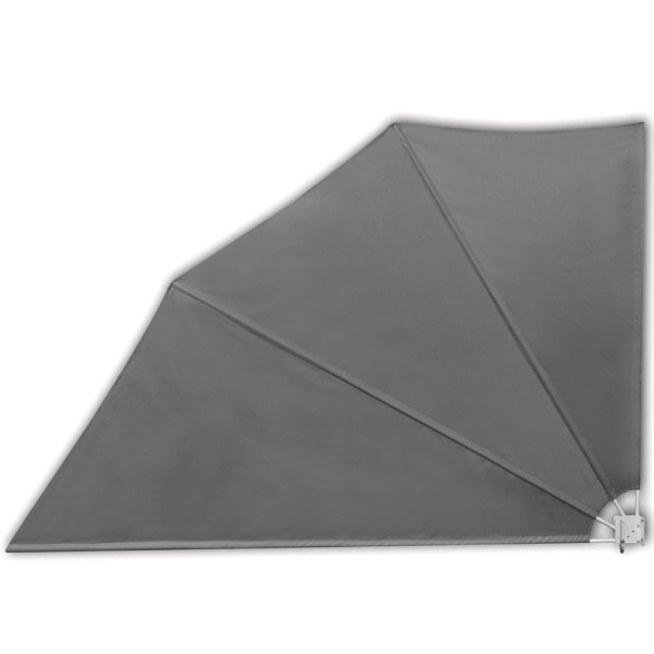 Toldo lateral plegable de balcón gris 160x240 cm M 3