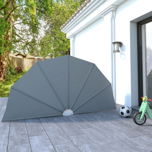 Toldo lateral plegable terraza gris 160 cm D