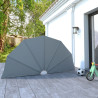 Toldo lateral plegable terraza gris 160 cm 1