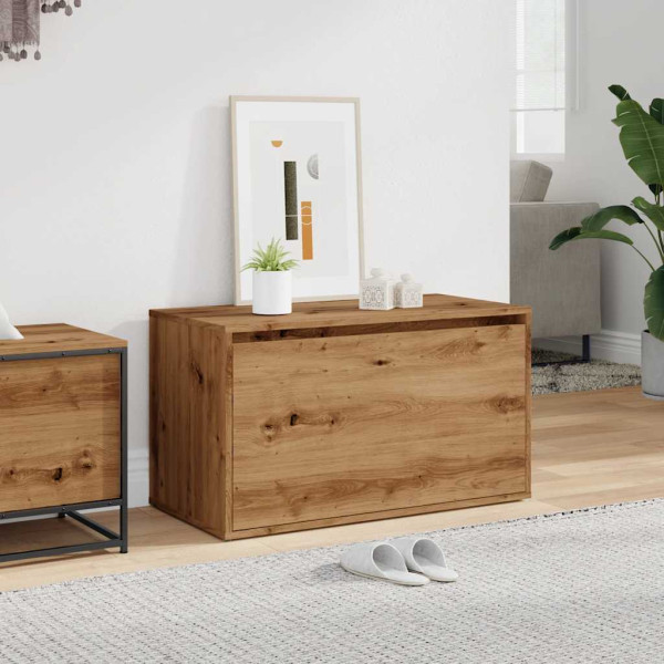 Banco de corredor 80x40x45 cm contraplacado carvalho artesanal M 3