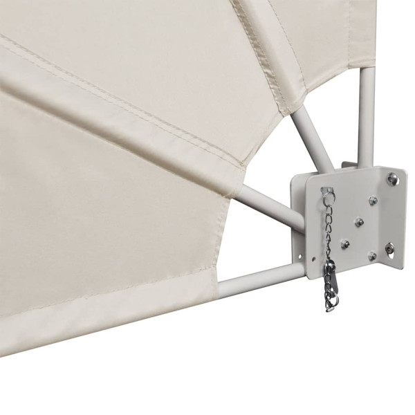 Toldo lateral dobrável para varanda 160x240 cm creme M 5
