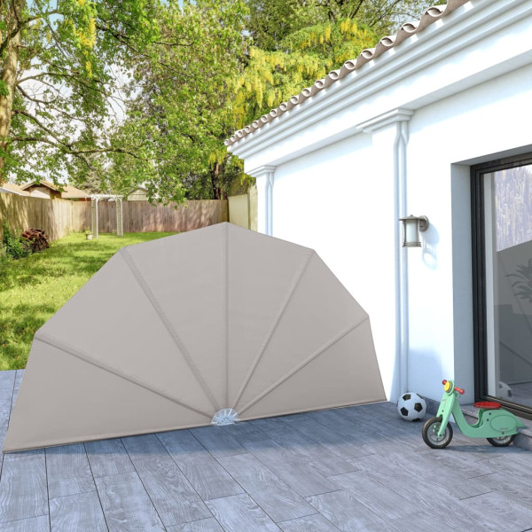 Toldo lateral plegable terraza color crema 200 cm D