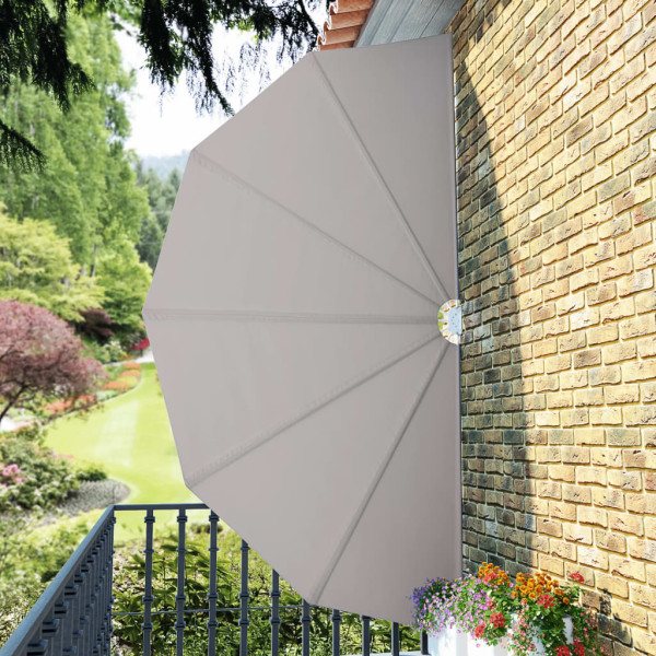 Toldo lateral plegable terraza color crema 200 cm M 4
