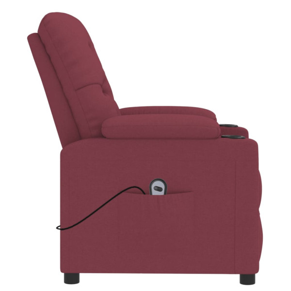 Sillón reclinable eléctrico tela rojo tinto M 5