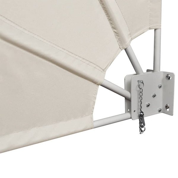 Toldo lateral plegable de balcón color crema 140x140 cm M 4