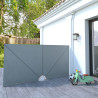 Toldo lateral plegable terraza gris 300x150 cm 1