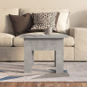 Mesa de centro madera contrachapada gris hormigón 55x55x42 cm 3
