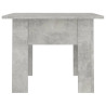 Mesa de centro madera contrachapada gris hormigón 55x55x42 cm 5