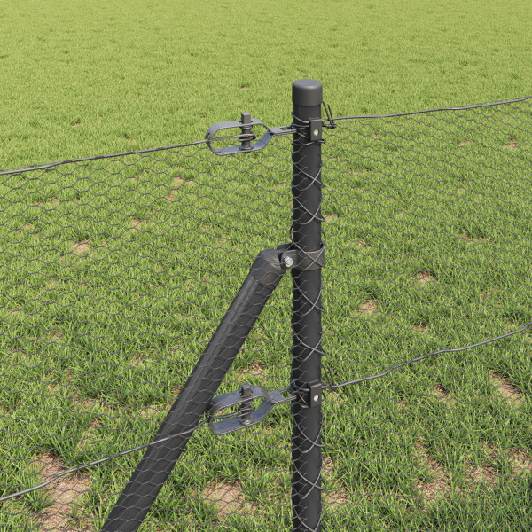 Cerca Hexagonal  Cinza 0.6x10 m Aço M 5