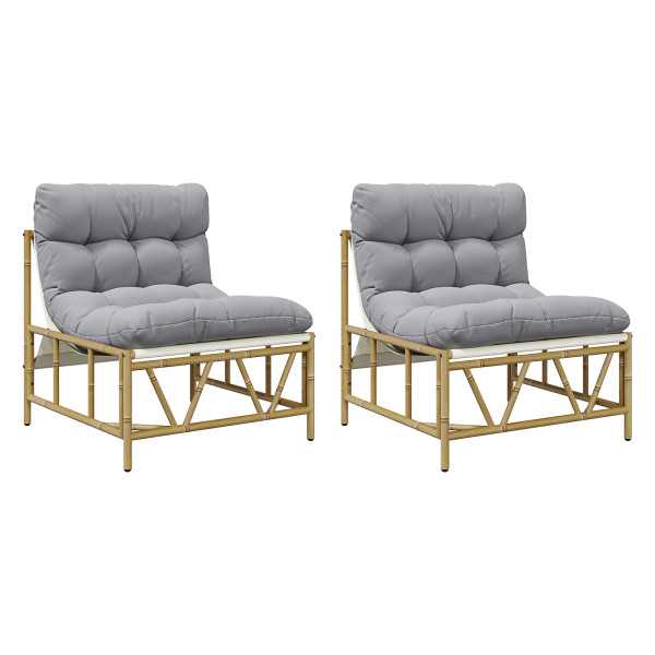 Cadeiras Relaxantes 2 pcs com Almofada 60x80x71 cm Aço M 3