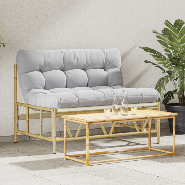 Banco de Jardín con Cojín 110x80x71 cm Acero D