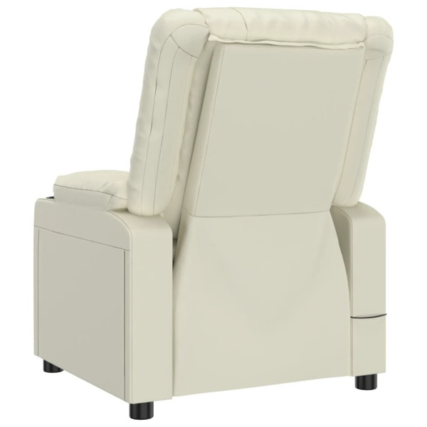 Cadeira de massagens couro artificial cor creme M 5
