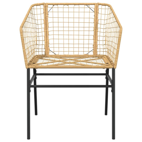 Juego comedor jardín 9 pzas ratán sintético marrón M 5