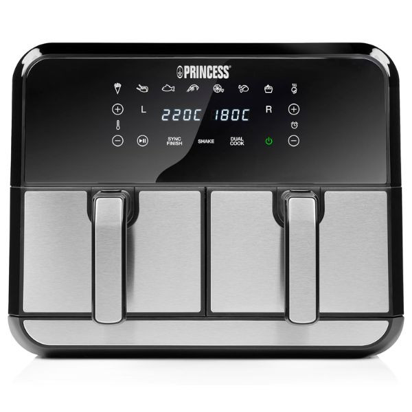 Freidora de aire Princess Double Basket 182074 8L negro D
