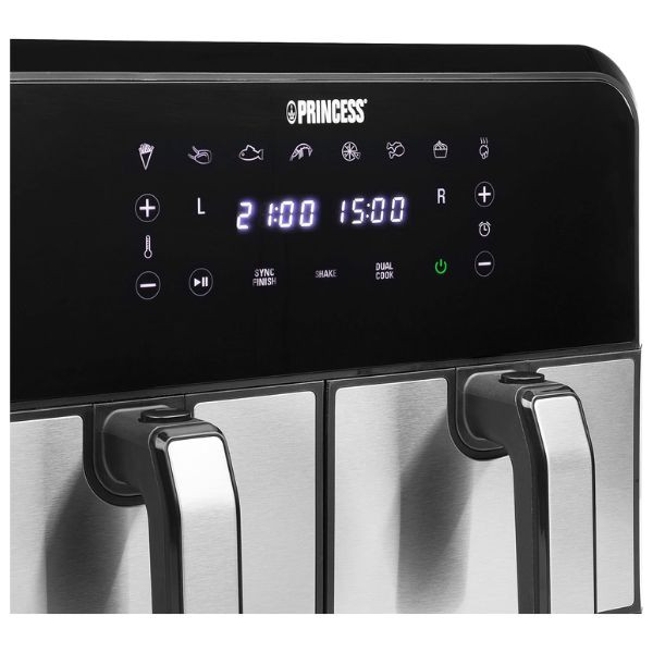 Freidora de aire Princess Double Basket 182074 8L negro M 3