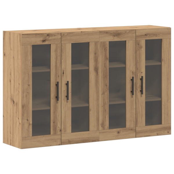 Gabinetes Montados en la Pared 2 pcs Roble Artesanal 69.5x34x90 cm Madera Tratada M 2