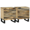Cabinetes de noche 2 pcs 40x33.5x46 cm Madera maciza de mango 2