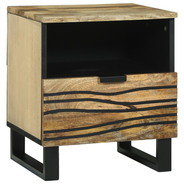 Armario de Noche 40x33x46 cm de Madera Maciza de Mango M 2