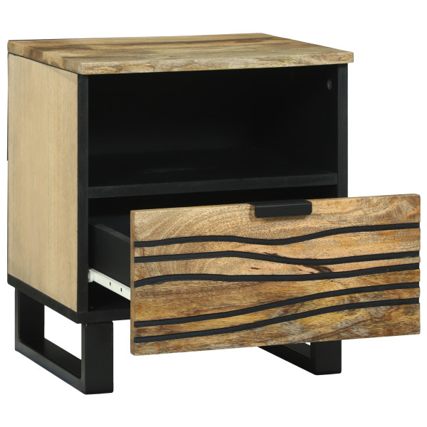 Armario de Noche 40x33x46 cm de Madera Maciza de Mango M 3
