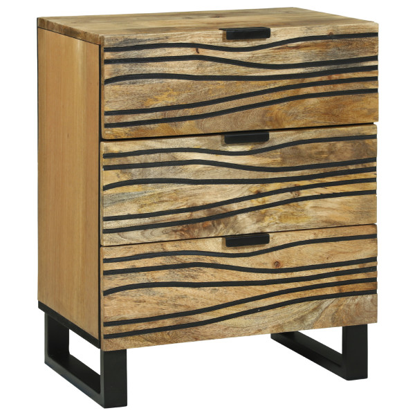 Cabinete de Noche 50x33x60 cm Madera Sólida Mango M 2