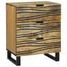 Cabinete de Noche 50x33x60 cm Madera Sólida Mango 2