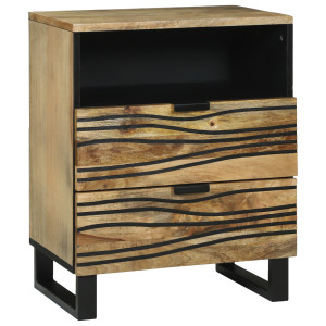 Cabinet de Noche 50x33x60 cm Madera Maciza de Mango H