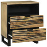 Cabinet de Noche 50x33x60 cm Madera Maciza de Mango 3