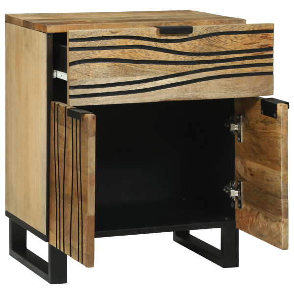 Cabinete de Noche 50x33x60 cm Madera Sólida de Mango M 3