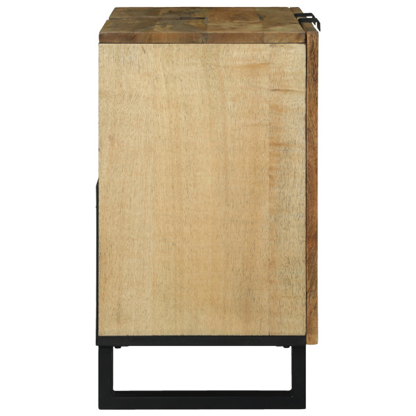 Gabinete de lavabo 62x33x58 cm de madera maciza de mango y madera contrachapada M 5