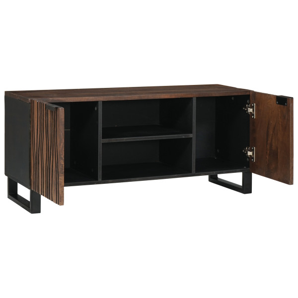Armario de TV 105x33.5x46 cm Madera Maciza de Nogal M 3