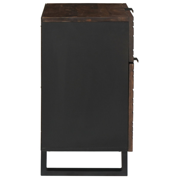 Armario de Noche 50x33x60 cm Madera Maciza Nogal M 5