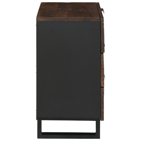 Armario de Noche 50x33x60 cm Madera Maciza de Mango y Madera Compensada M 5