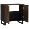 Cabinet de Lavabo Nogal Madera Maciza. Metal Mediano Elegante 3