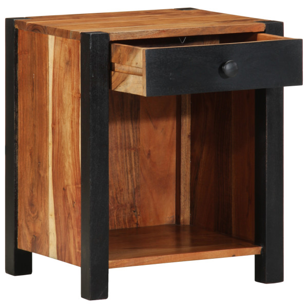 Armario de noche 40x35x50 cm de madera maciza de Acacia M 3