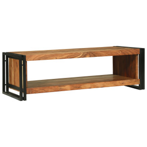 mesa de café 120x50x38 cm de madera maciza de acacia H
