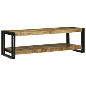 Mesa de Café 120x50x38 cm Madera Sólida Rústica de Mango H