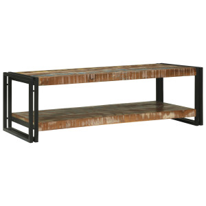 Mesa de Café Multicolor 120x50x38 cm Madera Reciclada Sólida H