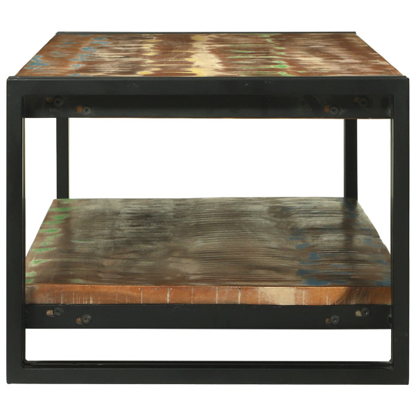 Mesa de Café Multicolor 120x50x38 cm Madeira Sólida Recuperada M 5