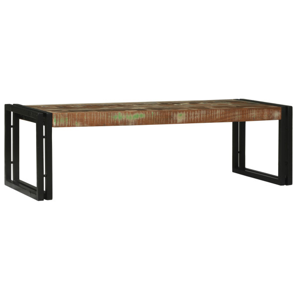 Conjunto de 2 Mesas de Café de Madera Sólida Recuperada M 5