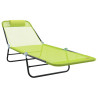 Tumbona Plegable con Reposacabezas Verde Textilene 3