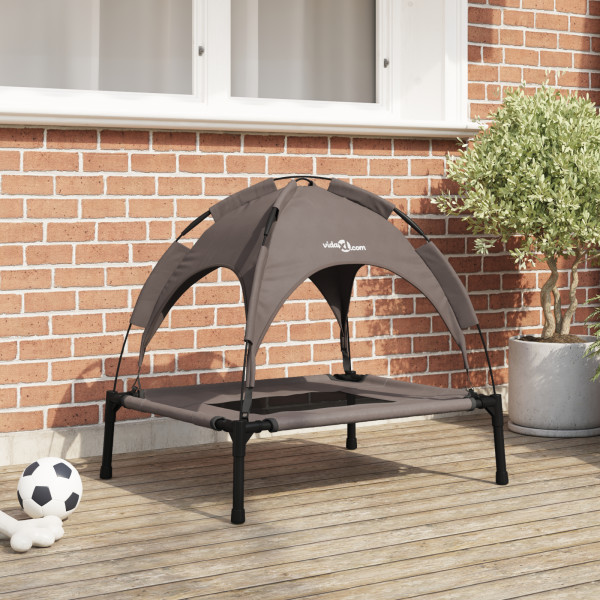 Cama elevada para perros Marrón Metal 76 x 62 x 70.5 cm Plegable D