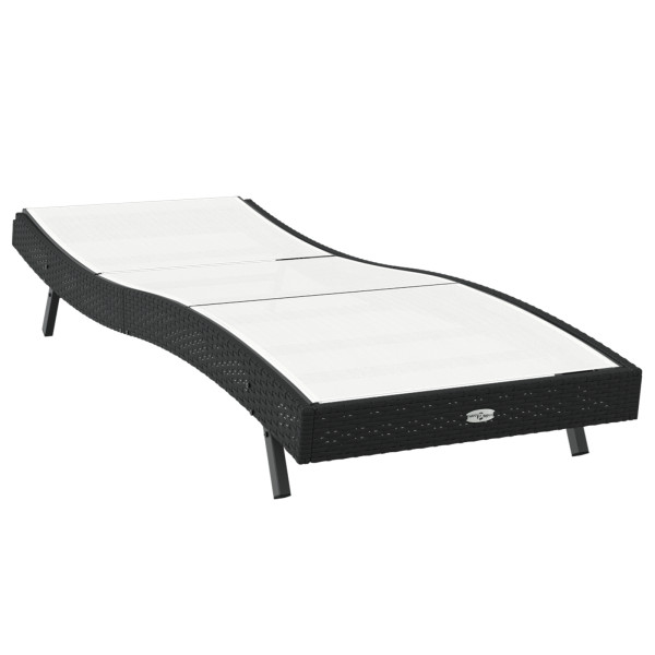 Cadeira de Sol Preto em Rattan e Poliéster da M 2