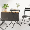 Mesa de Jardín Plegable Antracita Ø50x72 cm Acero 1