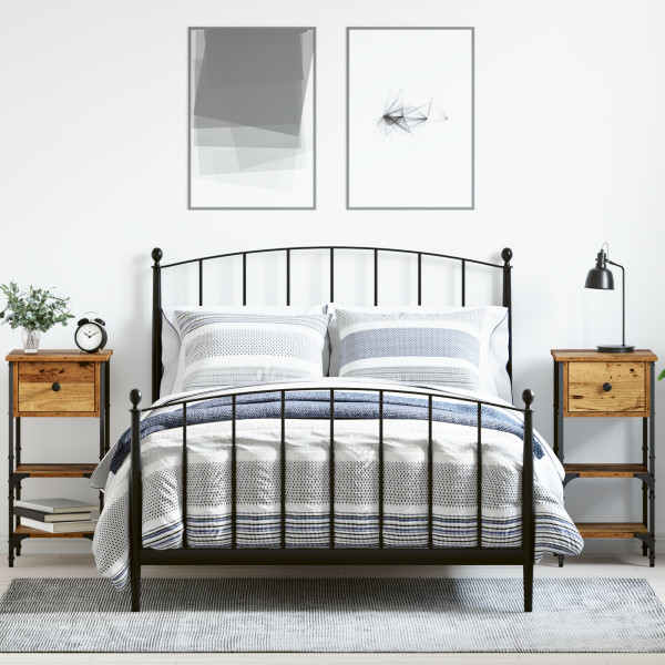 Cabinets de Noche 2 pcs Madera Vieja 34x36x70 cm Madera Ingienerizada D