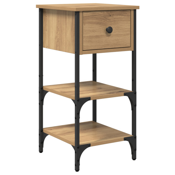 Armario de Noche de Rojo Artesanal 34x36x70 cm de Madera Engineered M 4