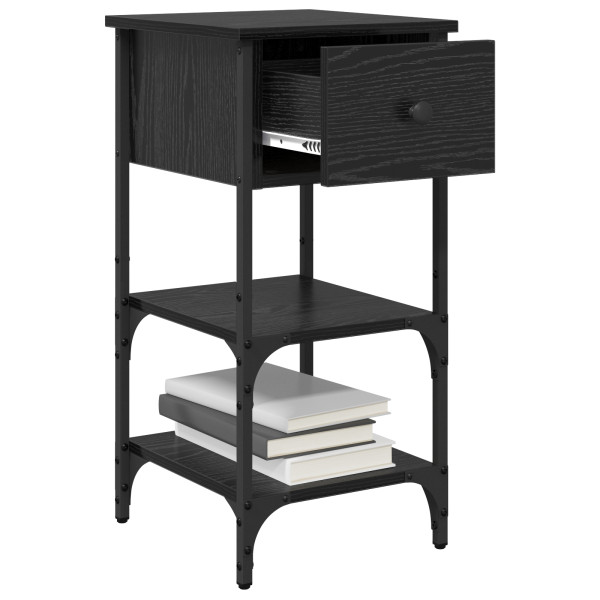 Cabinete de Noche Roble Negro 34x36x70 cm Madera Elaborada M 3
