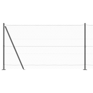 Cerca Hexagonal  Cinza 1.4x25 m Aço H